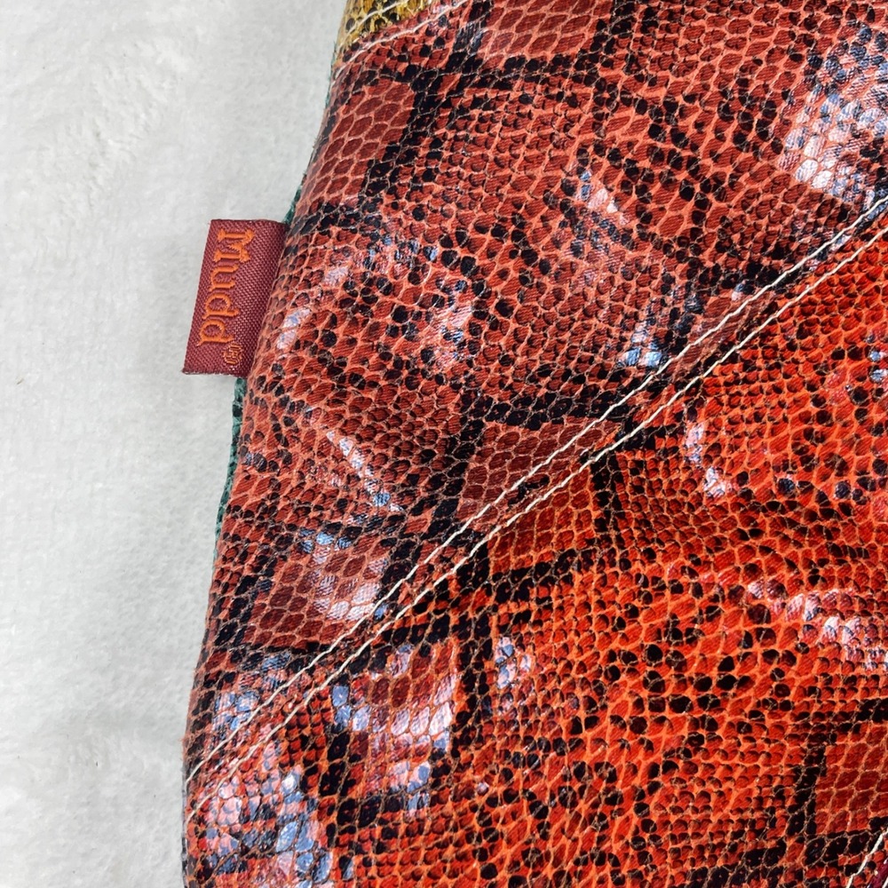 Mudd Vintage Y2K Multicolor Snakeskin Patchwork Hobo Shoulder Bag READ - Picture 2 of 9